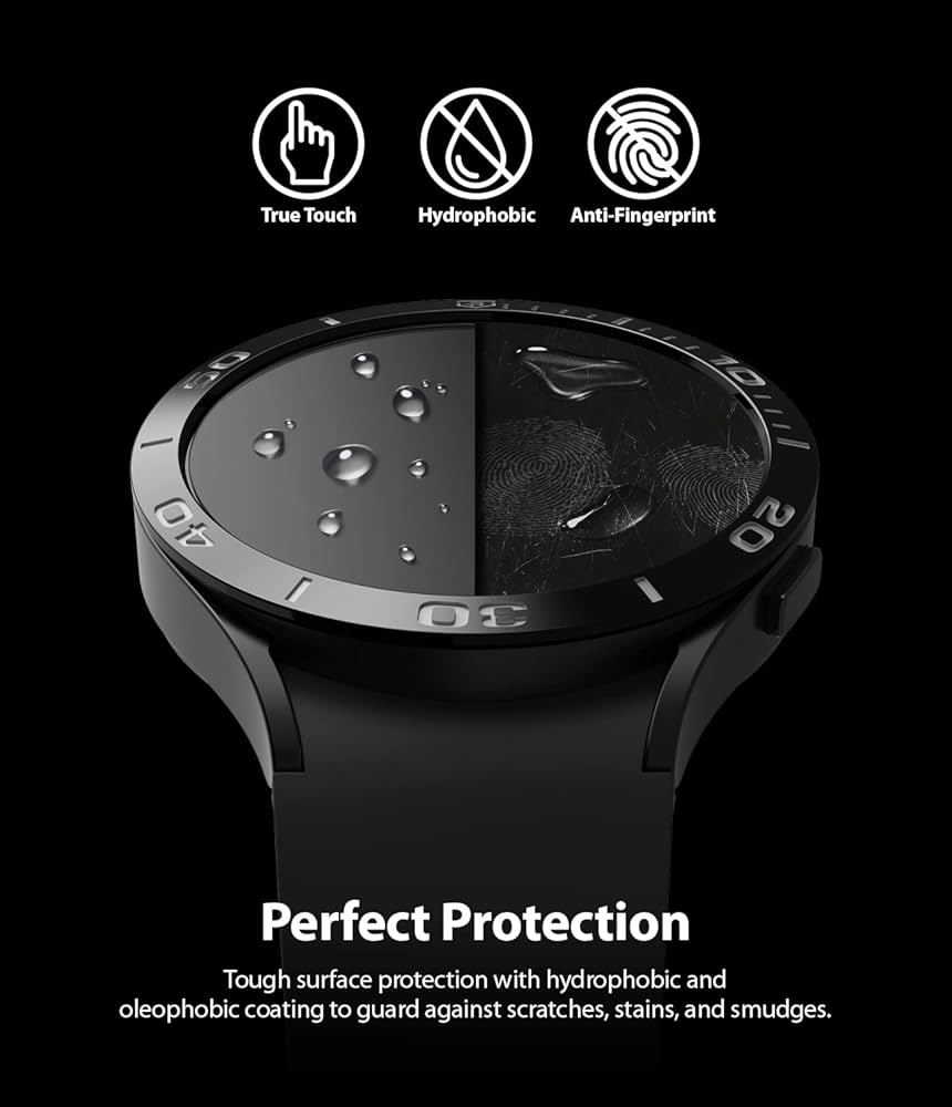 GALAXY WATCH4 44mm【9Hガラスフィルム】か Amazon | 【4枚入り】【Ringke】Galaxy Watch4 44mm フィルム